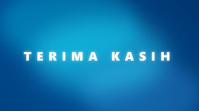 Terima kasih indonesian thank you text on blue gradient background