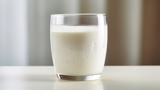 glass of milk with white background