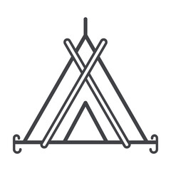Teepee tent camping symbol icon illustration © BezierBeast