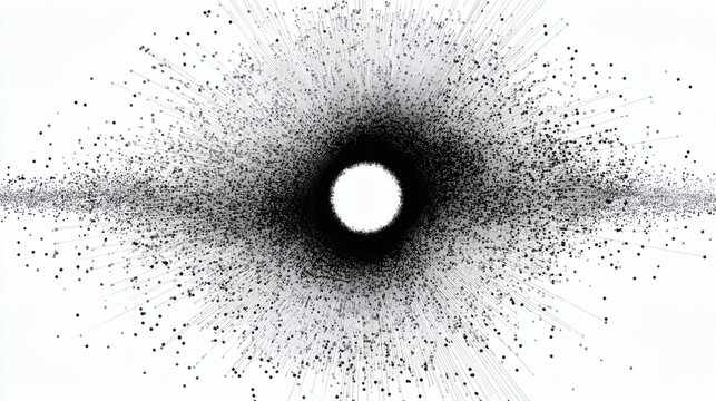 Particle explosion from central point
