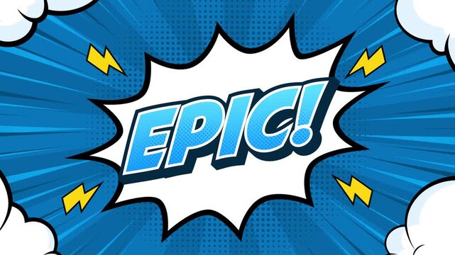 comic book style with epic text animation