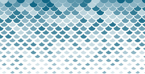 abstract blue scallop fish scale pattern backdrop in halftone style © starlineart