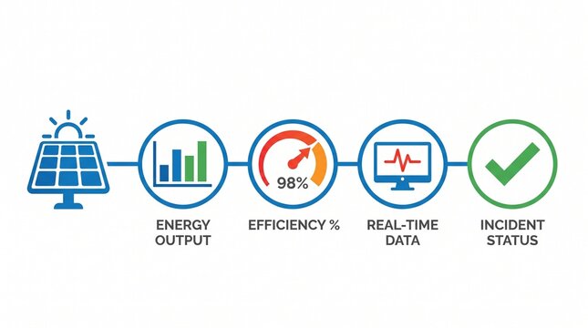 Solar energy efficiency monitoring system