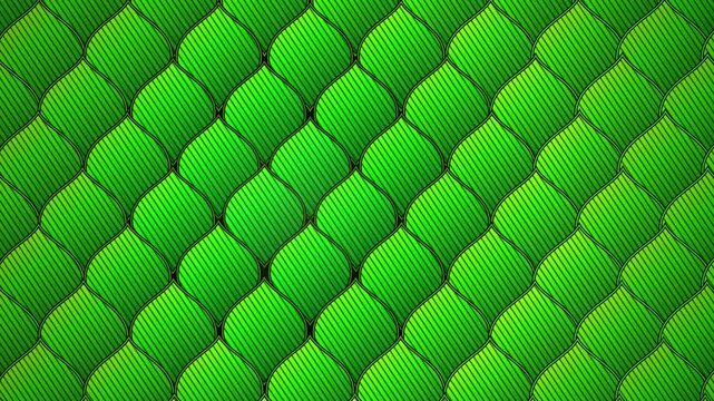 Green abstract seamless pattern with leaf shapes