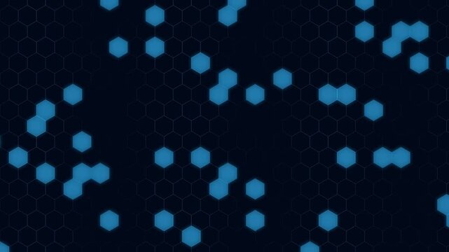 Abstract Blue Hexagon Motion Graphics Background