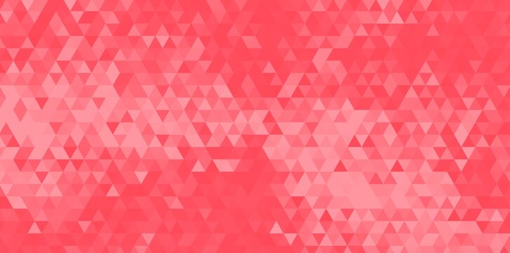 Abstract red geometric mosaic background with triangular pattern.