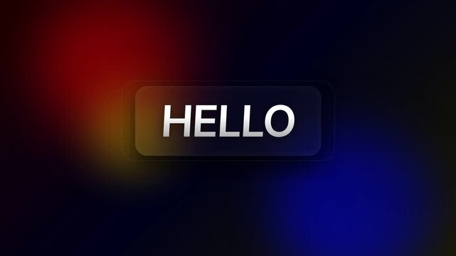 Abstract Motion Graphic Hello Text Overlay Animation