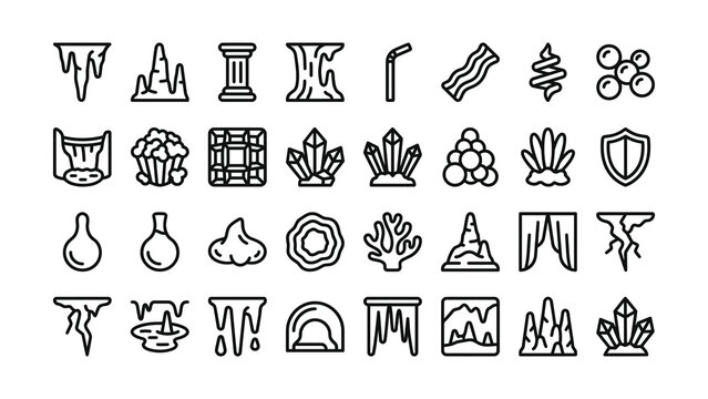Collection of ancient symbols and glyphs representing various mystical and historical icons