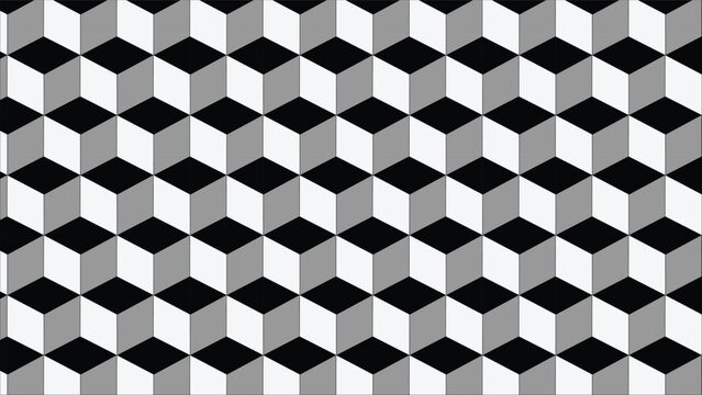 3d black coor cube pattern design