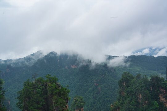 clouds over the mountains