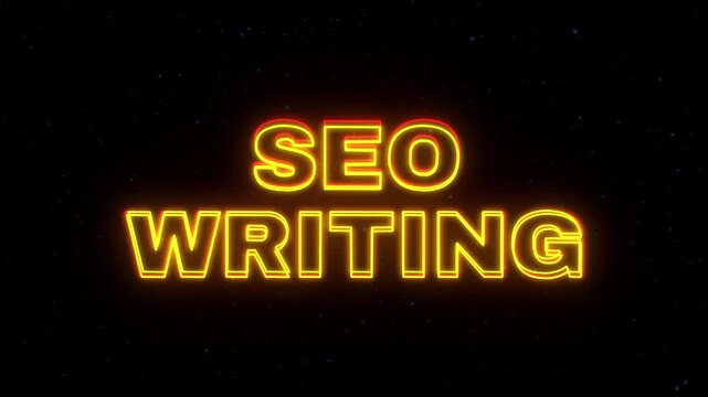  SEO Writing Neon Sign Text with Classic Retro Theme