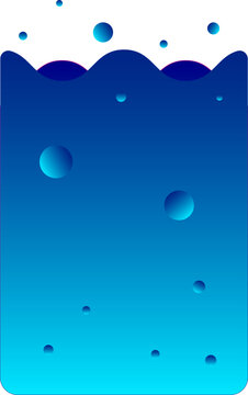 Abstract blue liquid lava lamp background banner with floating bubbles vector illustration for modern banner cover