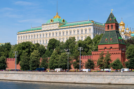 The Grand Kremlin Palace in the Moscow Kremlin on a sunny July day