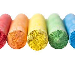Row of colorful pastel chalk sticks closeup © PEE PHIBAN