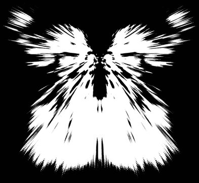 mi Arte, foto blanco y negro desenfocada saturada de libre albedrio