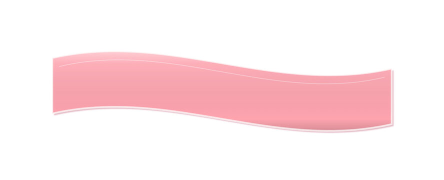 Wavy pink ribbon banner creates a simple curved header background for text placement.