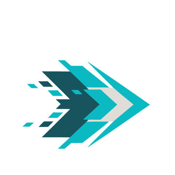 Abstract geometric arrow shape