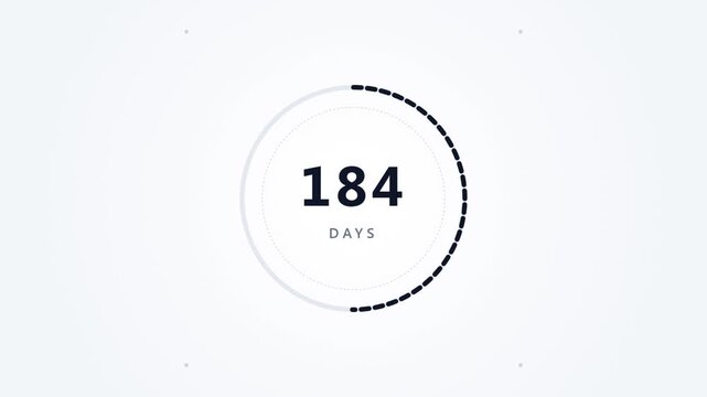 365 Days Counter Animated Motion Graphics Ring