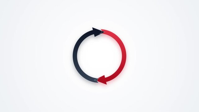 Circular Arrows Looping in a Continuous Cycle Representing a Dynamic Process of Exchange and Workflow
