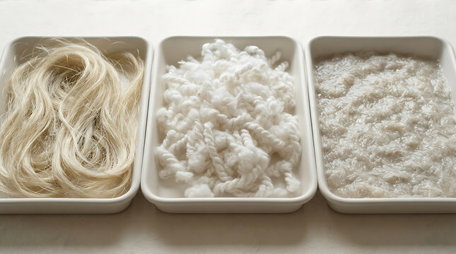 Handmade paper pulp stages in trays for traditional paper making process