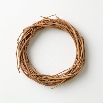 Rustic Christmas ornament mini wreath showcases natural beauty and festive charm for holiday decor Generative AI