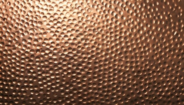 Full frame hand hammered copper sheet texture with warm dimpled surface