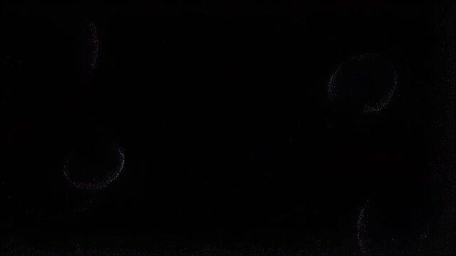 Abstract Screen Light Background Loop with Alpha Channel, Glowing Effects, Dynamic Energy, Dark Space and Video Overlay Elements