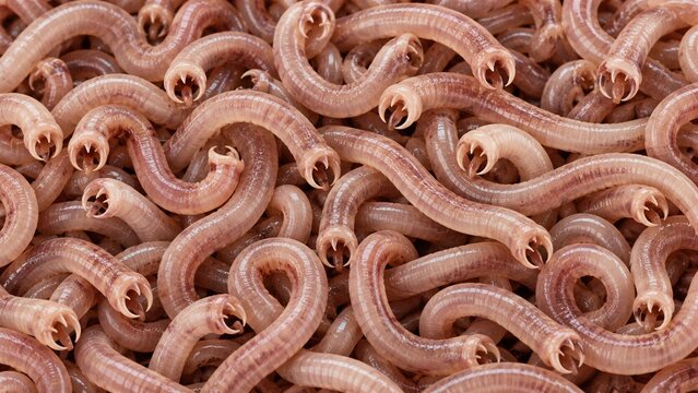 Hookworm Background. Parasitic Worm Background.
