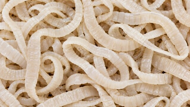Tapeworm Background. Parasitic Worm Background.