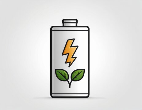 Renewable energy grid battery icon
