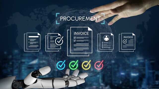 Robotic Hand Assisting with Invoice Management and Procurement Process in a Digital Environment Gluon.