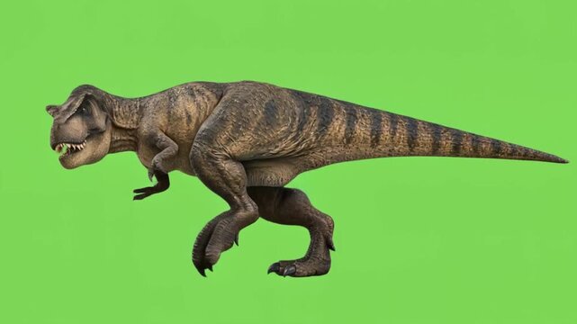 T Rex dinosaur 3d green screen