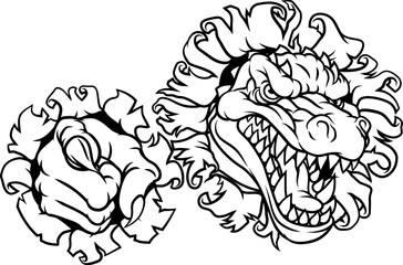 Obraz premium Alligator Dinosaur Crocodile T Rex Cartoon Mascot