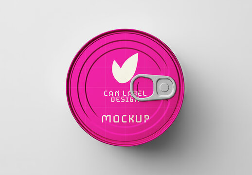 Can Top Label Mockup