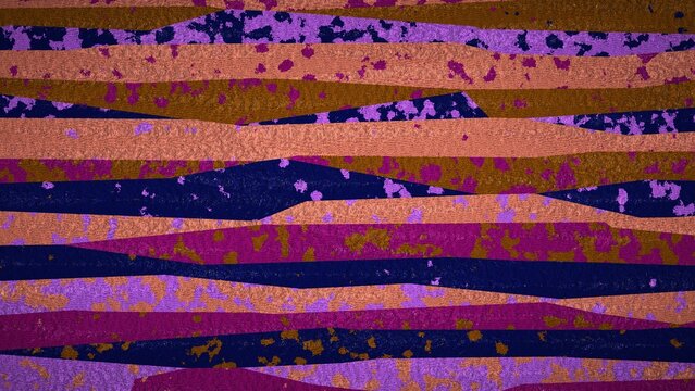 High-resolution 8K abstract procedural image generated with JavaScript. This unique digital background features horizontal, jagged wavy bands layered with a heavily textured, speckled noise and grunge