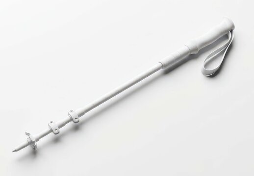 White hiking pole for travel