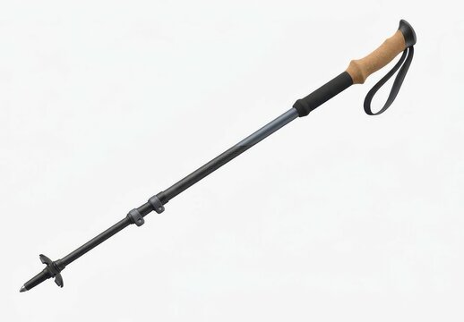 Black hiking pole for walking