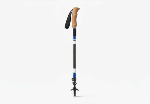Single hiking walking pole
