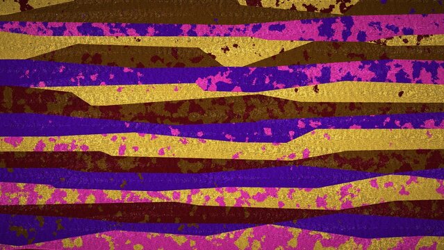 High-resolution 8K abstract procedural image generated with JavaScript. This unique digital background features horizontal, jagged wavy bands layered with a heavily textured, speckled noise and grunge