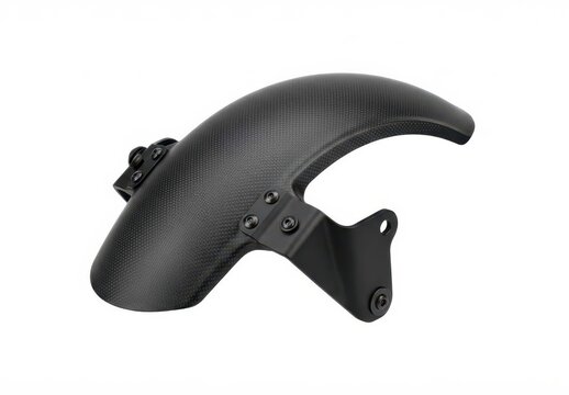 Black motorcycle front fender