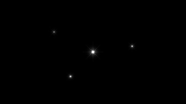 twinkle glitter white cartoon doodle animation, flat vector blinking shining light twinkling effect glowing on transparent green screen background