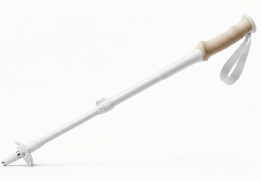 White hiking trekking pole