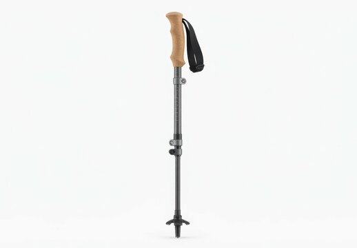 One trekking pole with cork