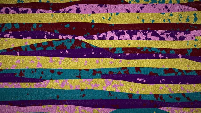 High-resolution 8K abstract procedural image generated with JavaScript. This unique digital background features horizontal, jagged wavy bands layered with a heavily textured, speckled noise and grunge