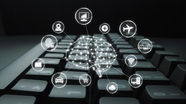 A visual of artificial intelligence network connecting AI, network, and system across a structured digital platform for seamless AI communication Marrow