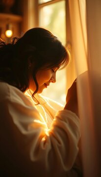 Whispered warmth washes over a serene tableau, light bleeding into a cherished embrace,  togetherness, child