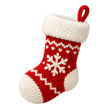 christmas sock isolated on white