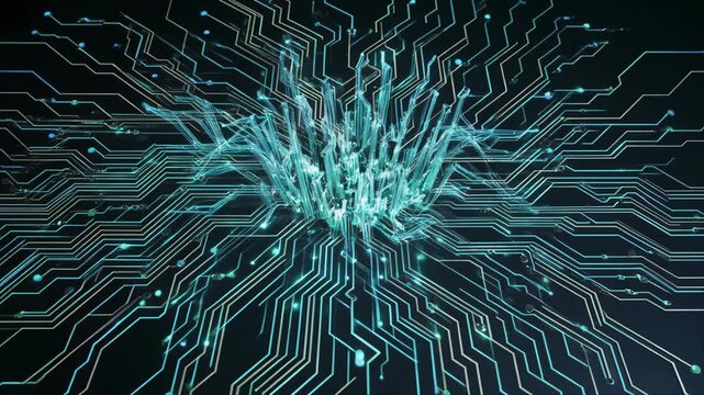 有機的に広がる半導体回路パターン