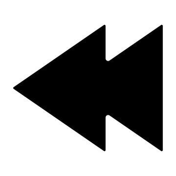 Backward Vector Vector Glyph Icon Design