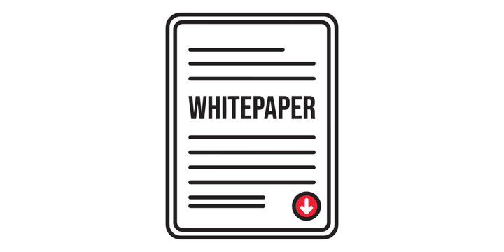 Whitepaper document icon with download arrow